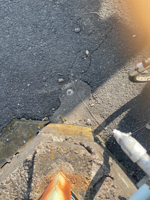 南東角　境界(外観)